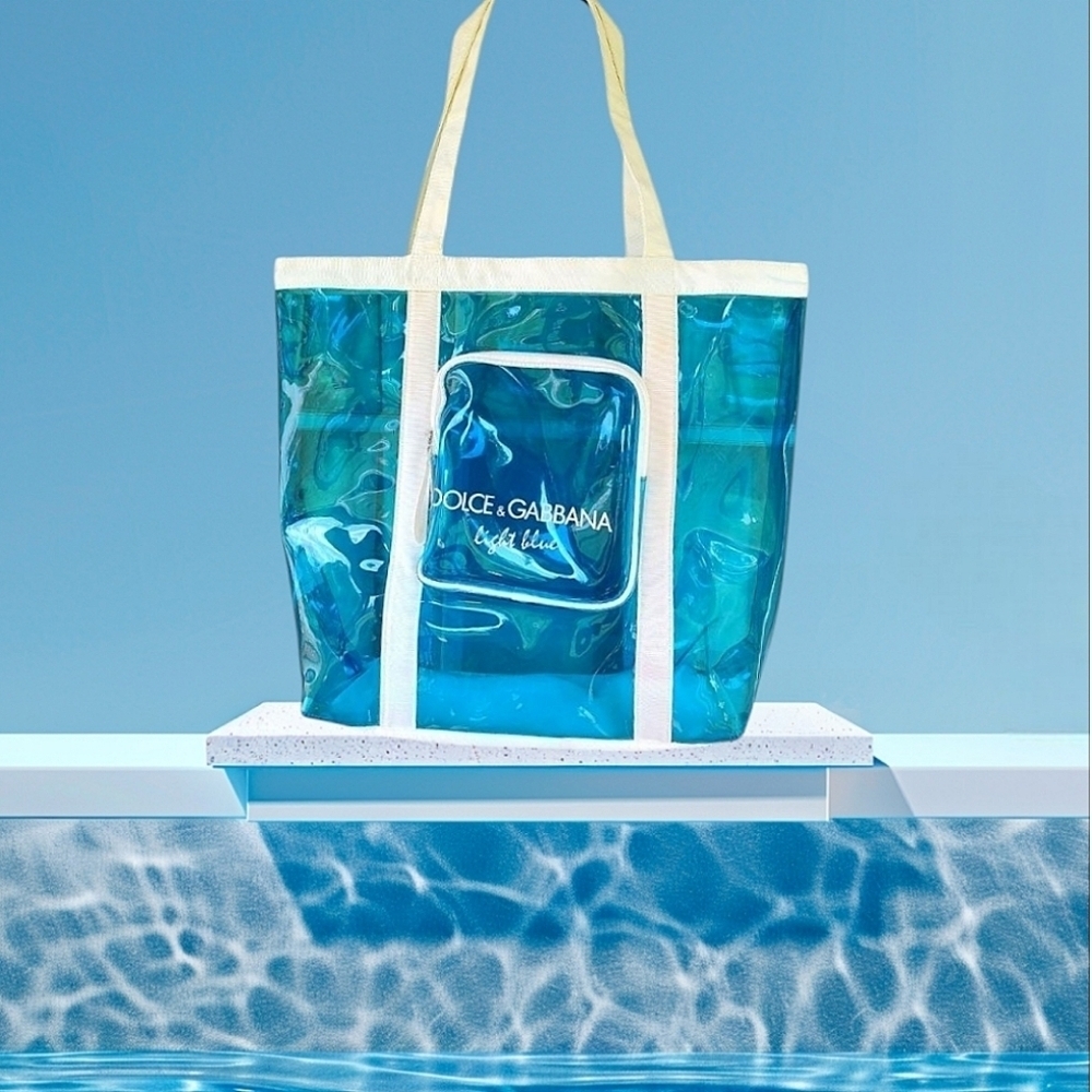 Dolce & Gabbana Aqua Blue Beach Tote